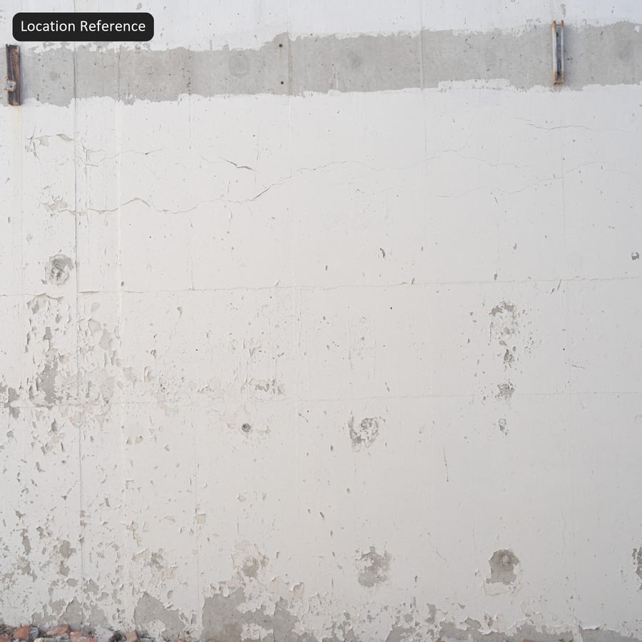 Peeling Painted Concrete Wall Texture, White