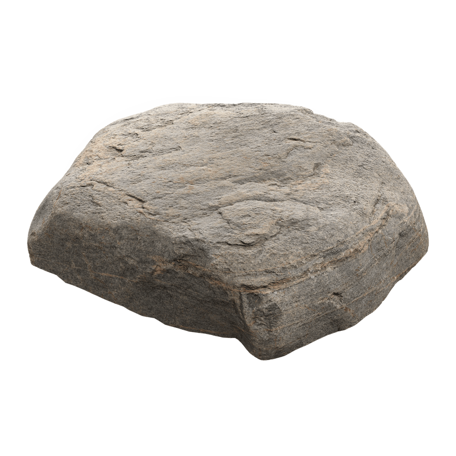 Cool Toned Smooth Thin Flat Large Rock Boulder Model