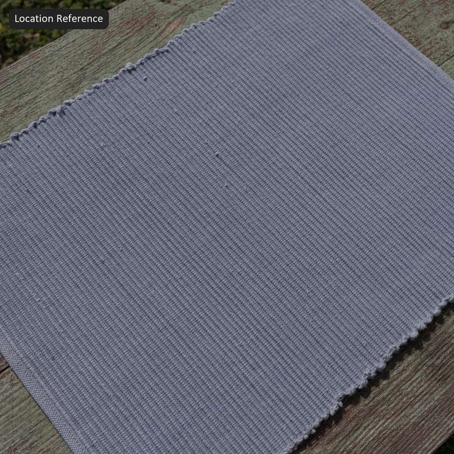 Ribbed Cotton Upholstery Fabric Texture, Blue