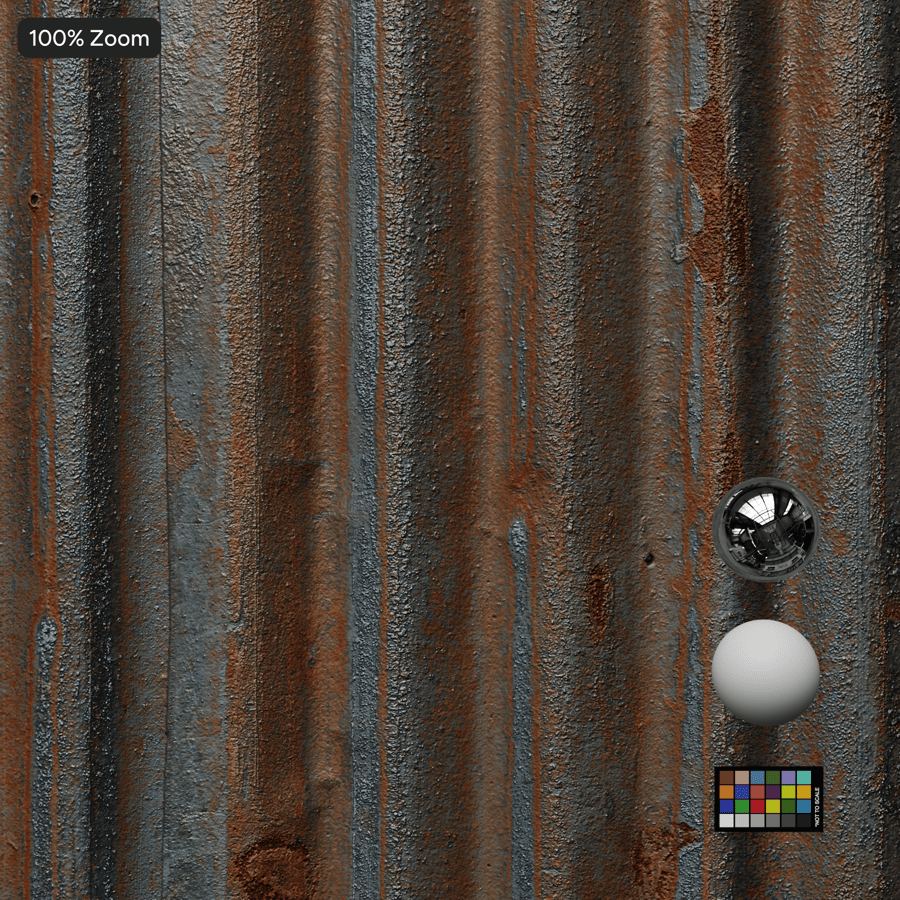 Rusty Corrugated Metal Texture