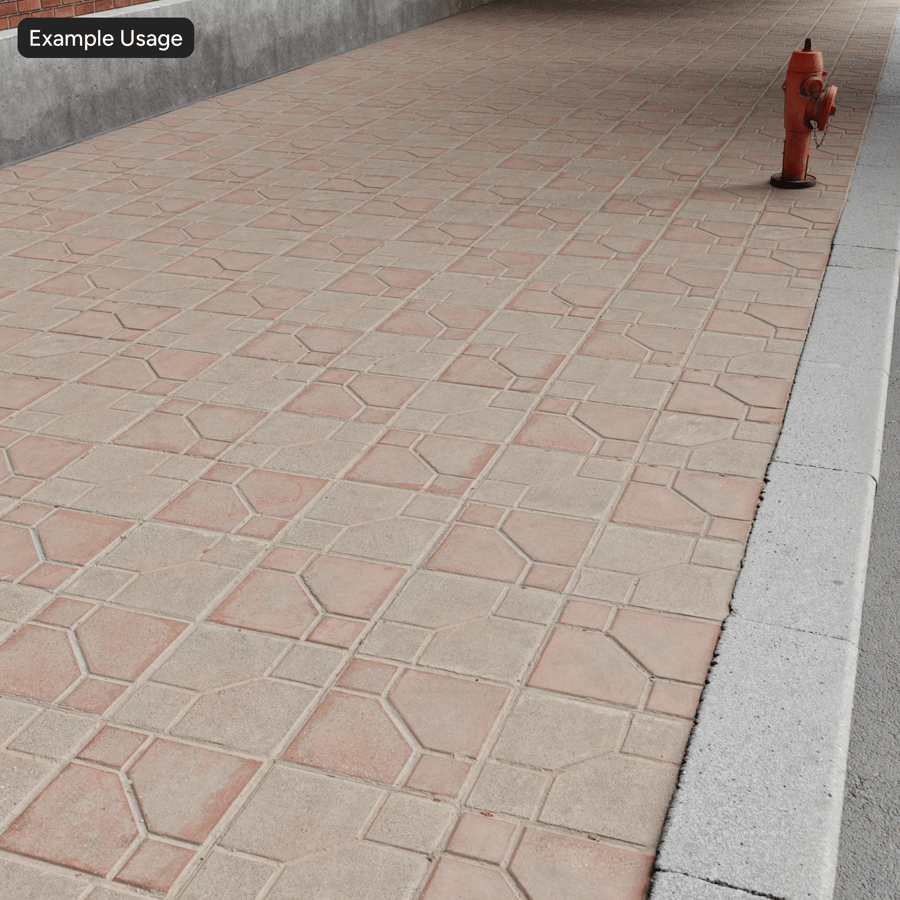 Pavé carré décoratif usé, damier