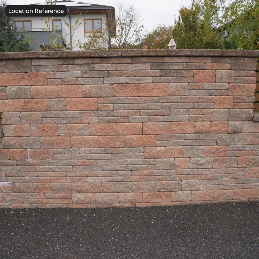 Mixed Rough Stone Block Wall Texture, Multicolor