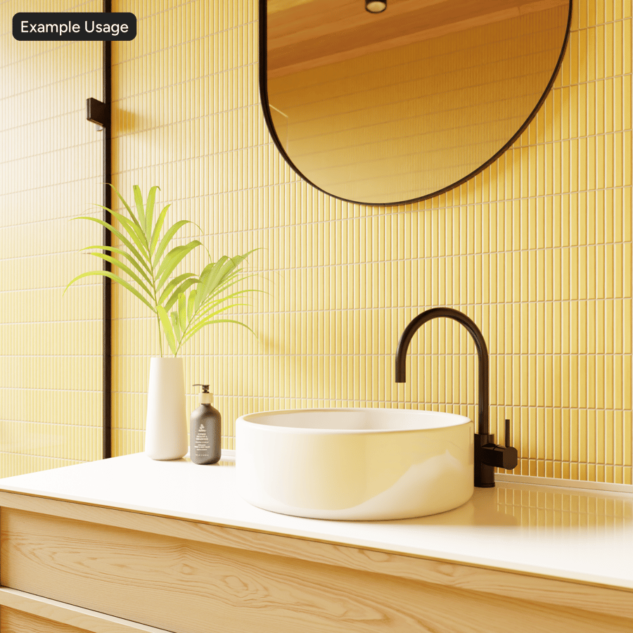 Yubi Cerâmica Textura de azulejo brilhante, amarelo