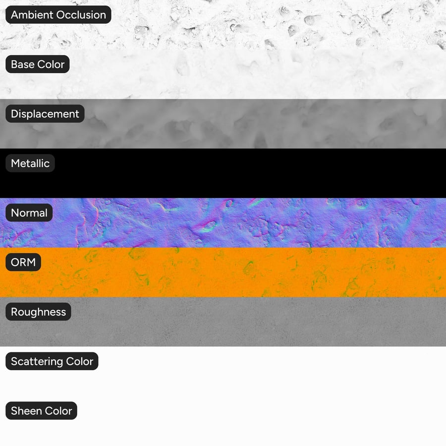 Footprints on Thick Snow Texture