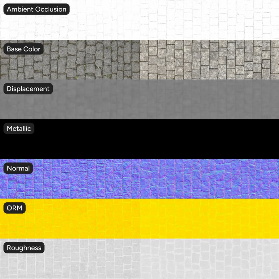 Texture de pavés en granit à motif en éventail, gris