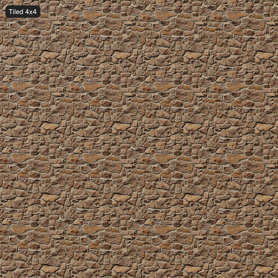 Rough Rubble Stone Wall Texture, Beige