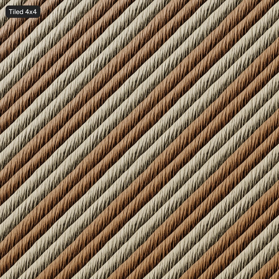 Textura de cordão de tubulação enrolada, marrom