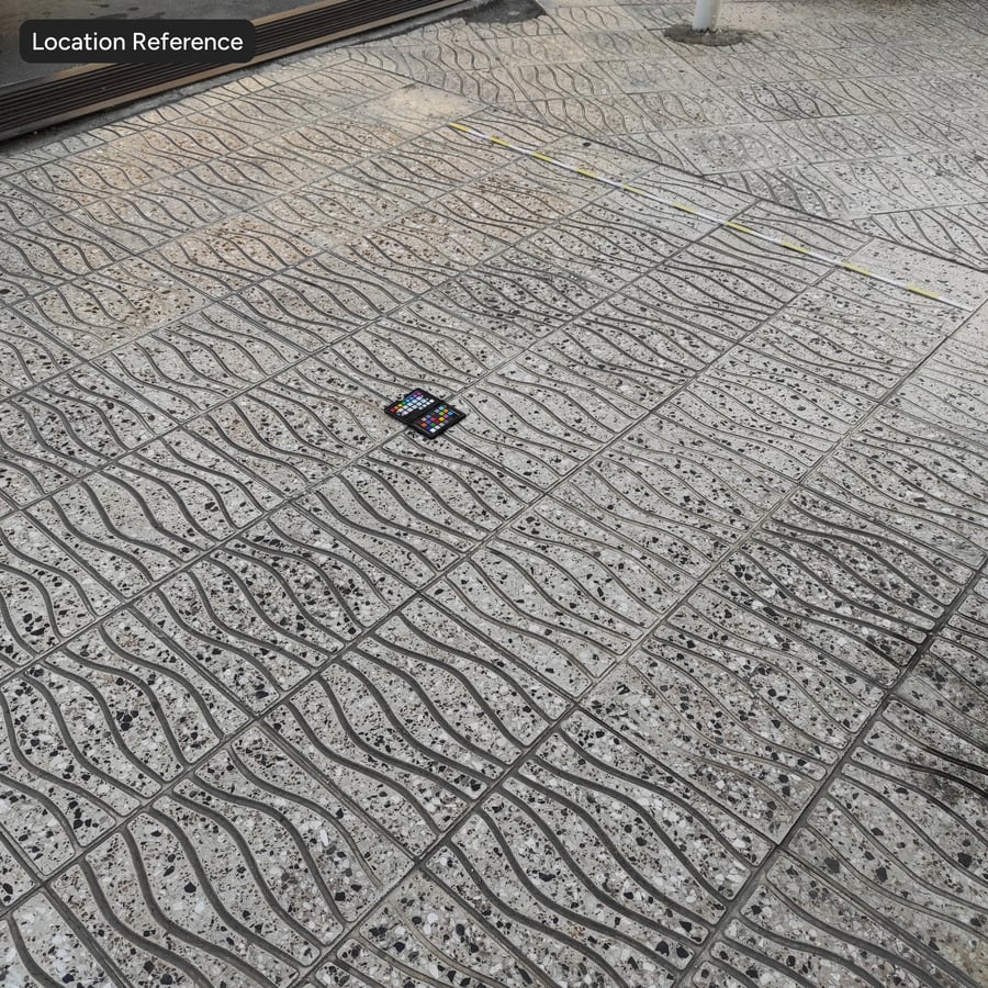 Texture de trottoir en carreaux de terrazzo estampés en vagues