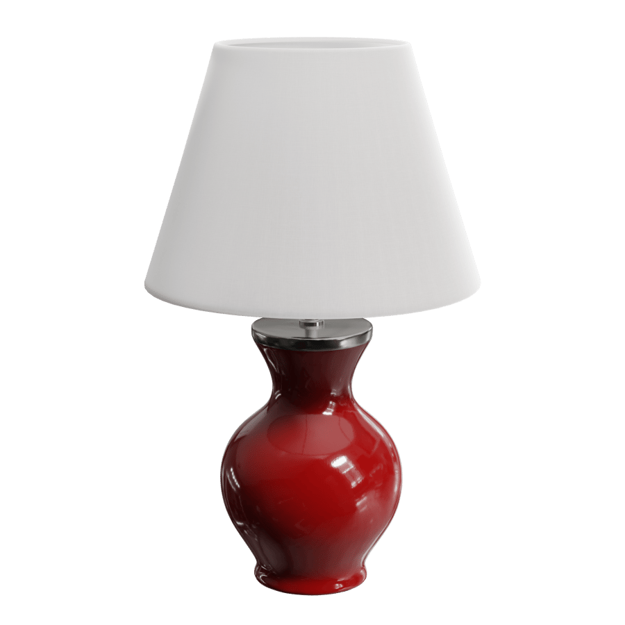 Eno Ceramic Phystian Excellence Shade Lamp Model, Red
