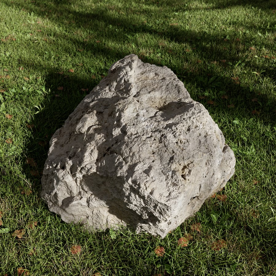 Cool Toned Divot Rough Large Rock Boulder Model