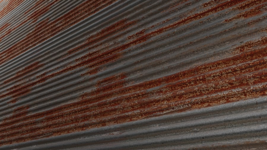 Textura de metal enferrujado com nervuras