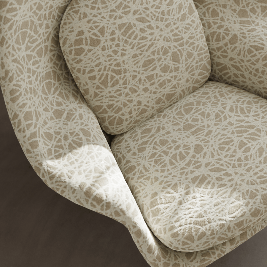 Tremendous Swirls Fabric Texture, Beige