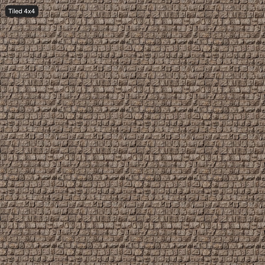 Granite Cobblestone Wall Texture, Dusty Taupe