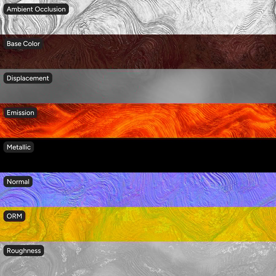 Texture de lave fluide