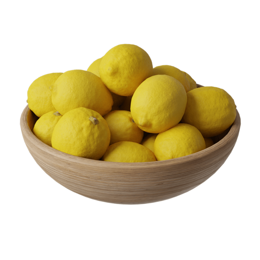 Lemon Fruit Bowl Food Model