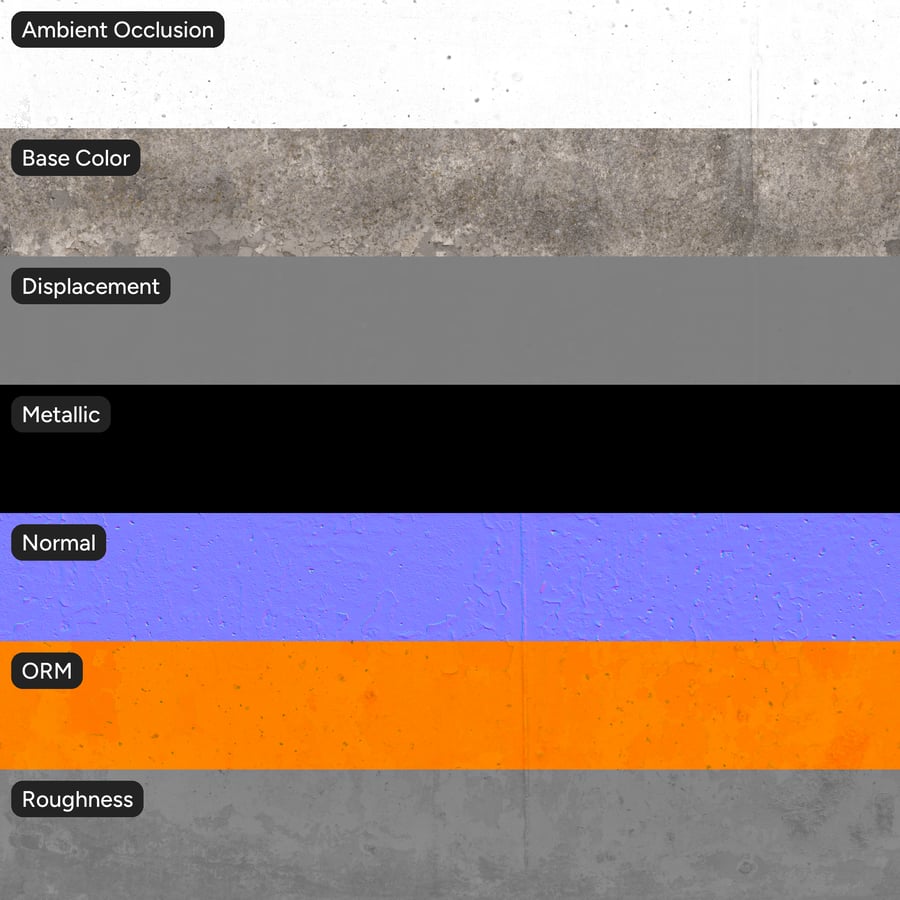 Spalled Concrete Wall Texture