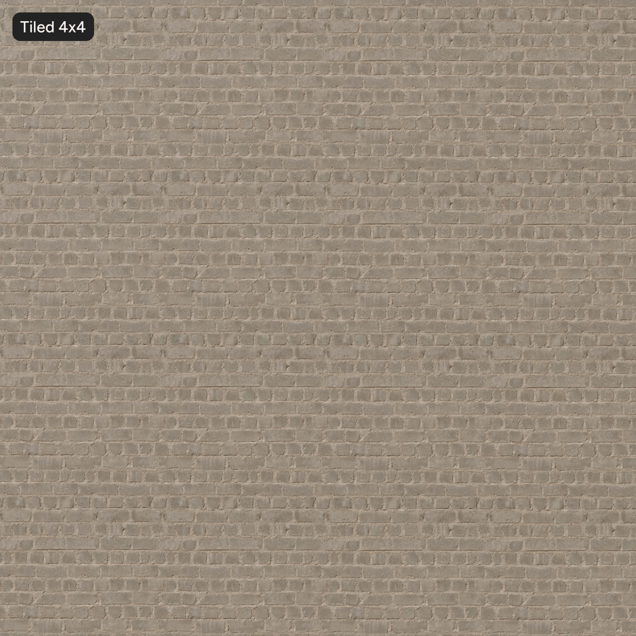 Textura de parede de blocos de concreto com amarração de tijolos desgastada, bege acinzentado