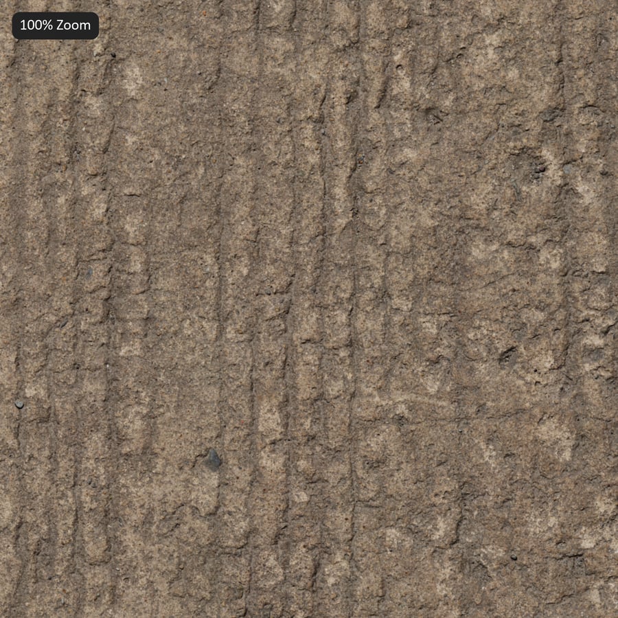 Worn Ribbed Concrete Road Texture, Beige