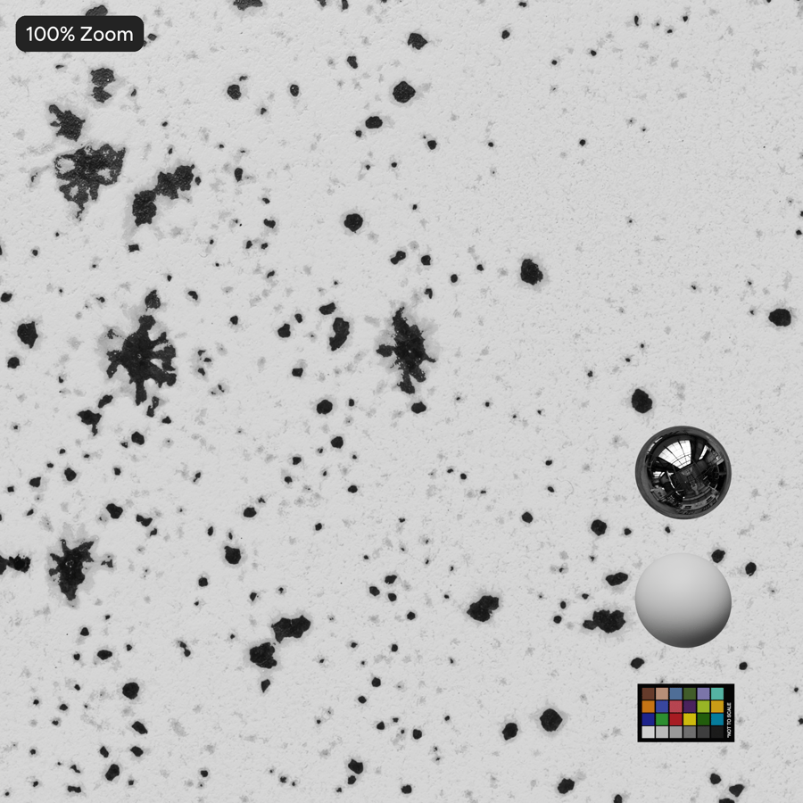 Ink Spot Glazed Ceramic Pottery Texture, White