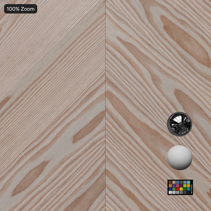 Chevron Douglas Fir Wood Board Texture, Natural