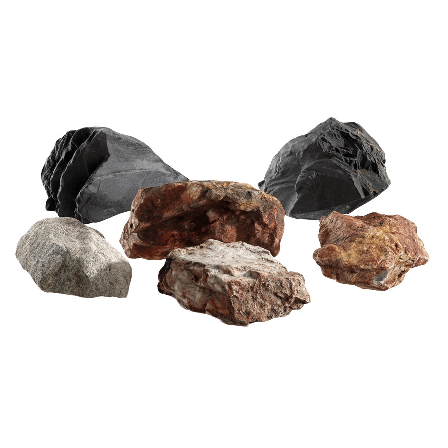 Small Multicolored Sharp Stone Models Collection