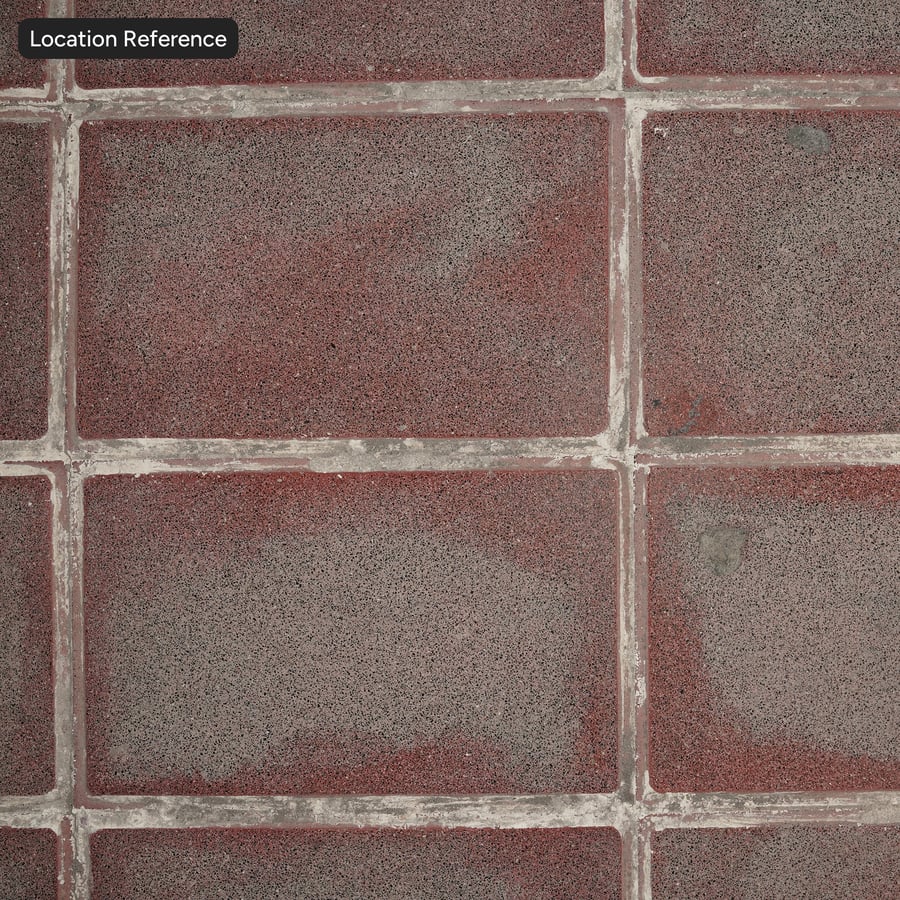 Dirty Concrete Block Sidewalk Texture, Red