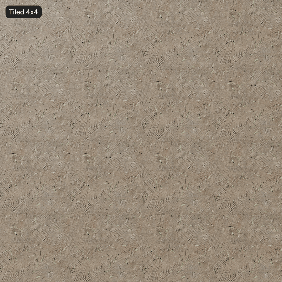 Hojas secas y marcas de neumáticos en la textura de un camino de tierra