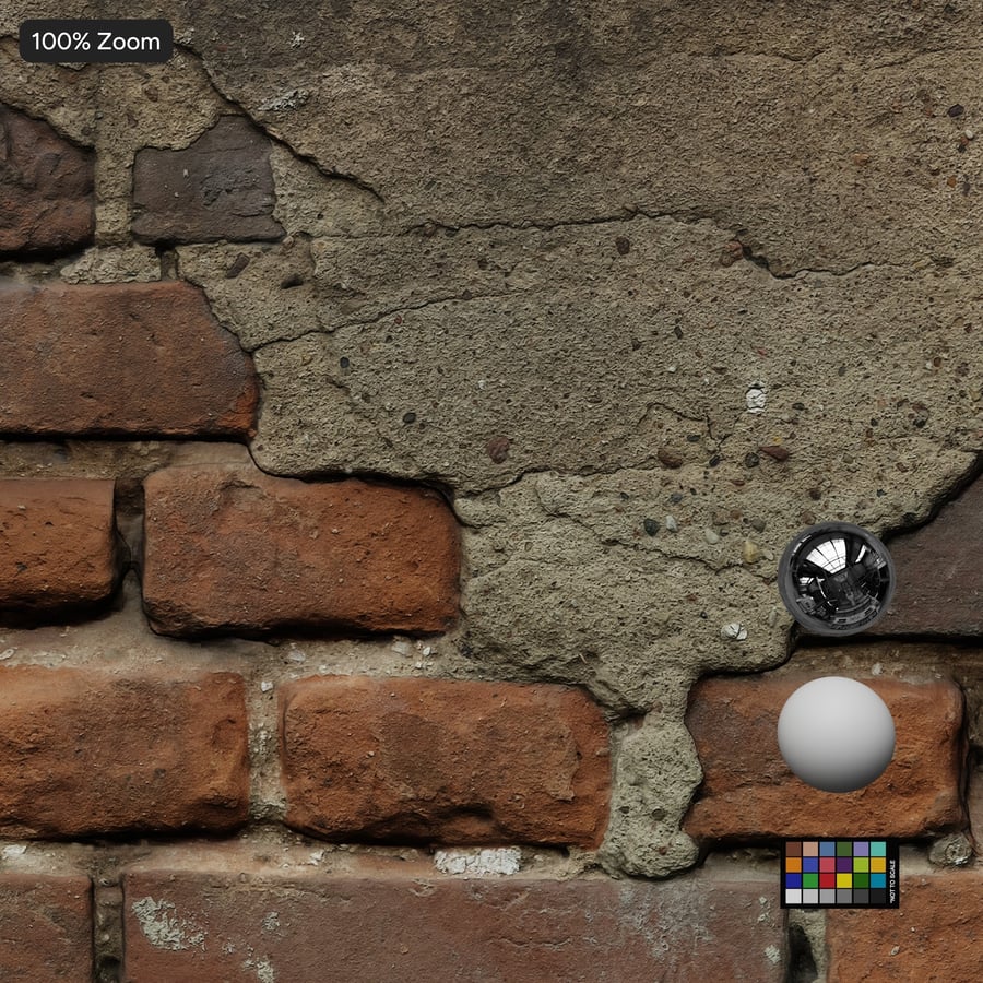 Old Plaster on Brick Wall Texture