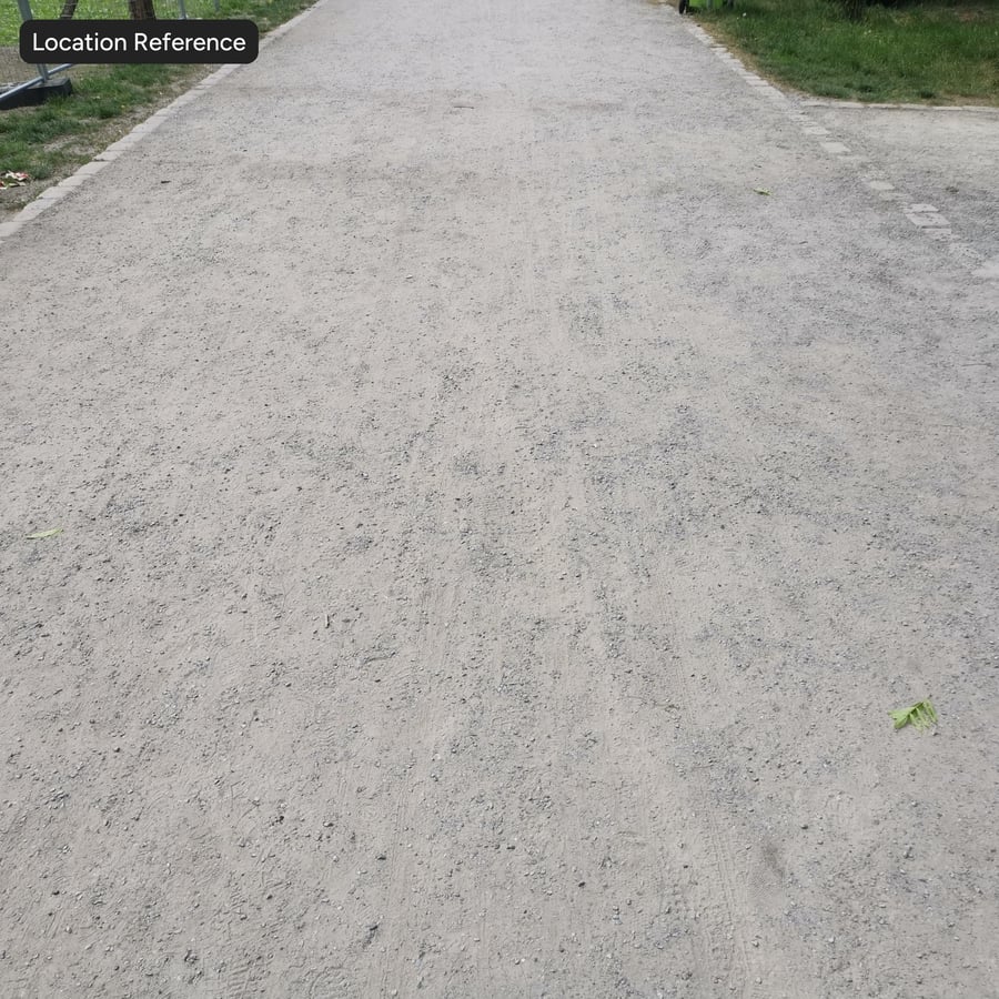 Textura de estrada de cascalho fino