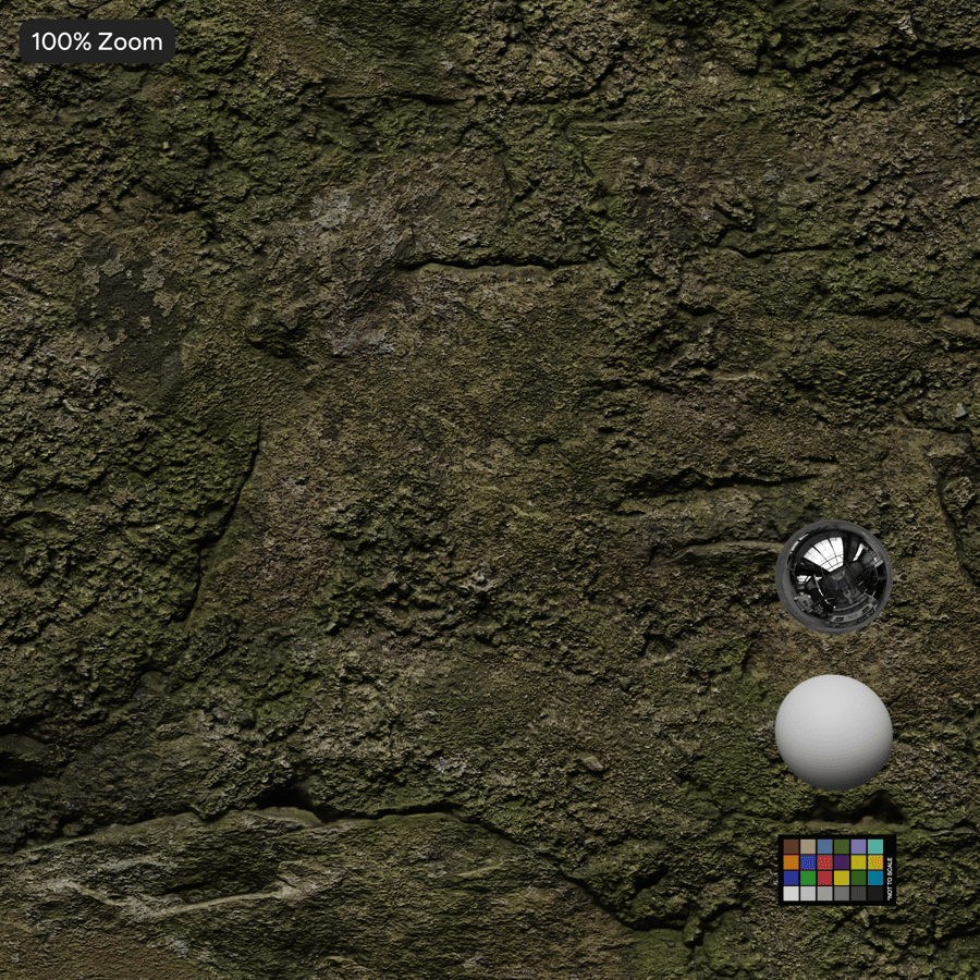 Mossy Stone Wall Texture