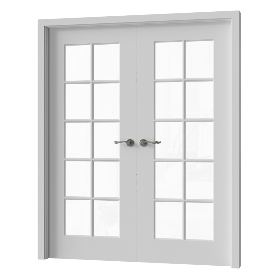 Interior Double French Door Model, White