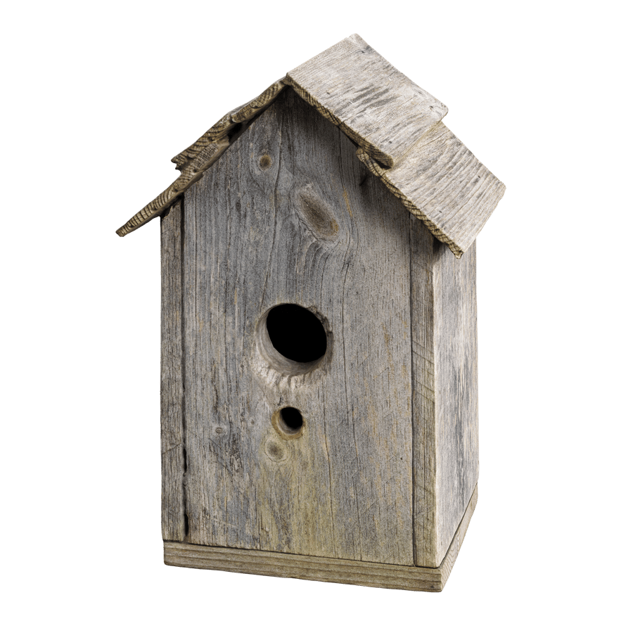 Rustic Wooden Birdhouse Model
