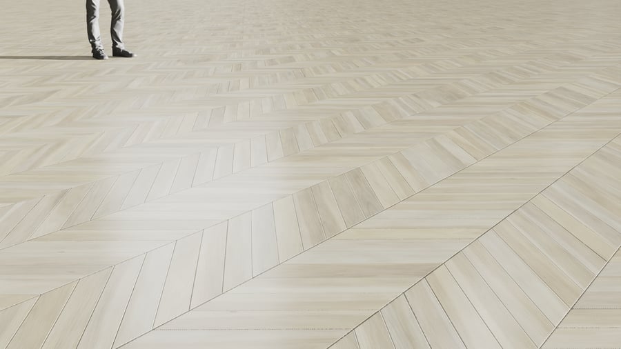 Chevron Pattern Birch Wood Flooring Texture, White