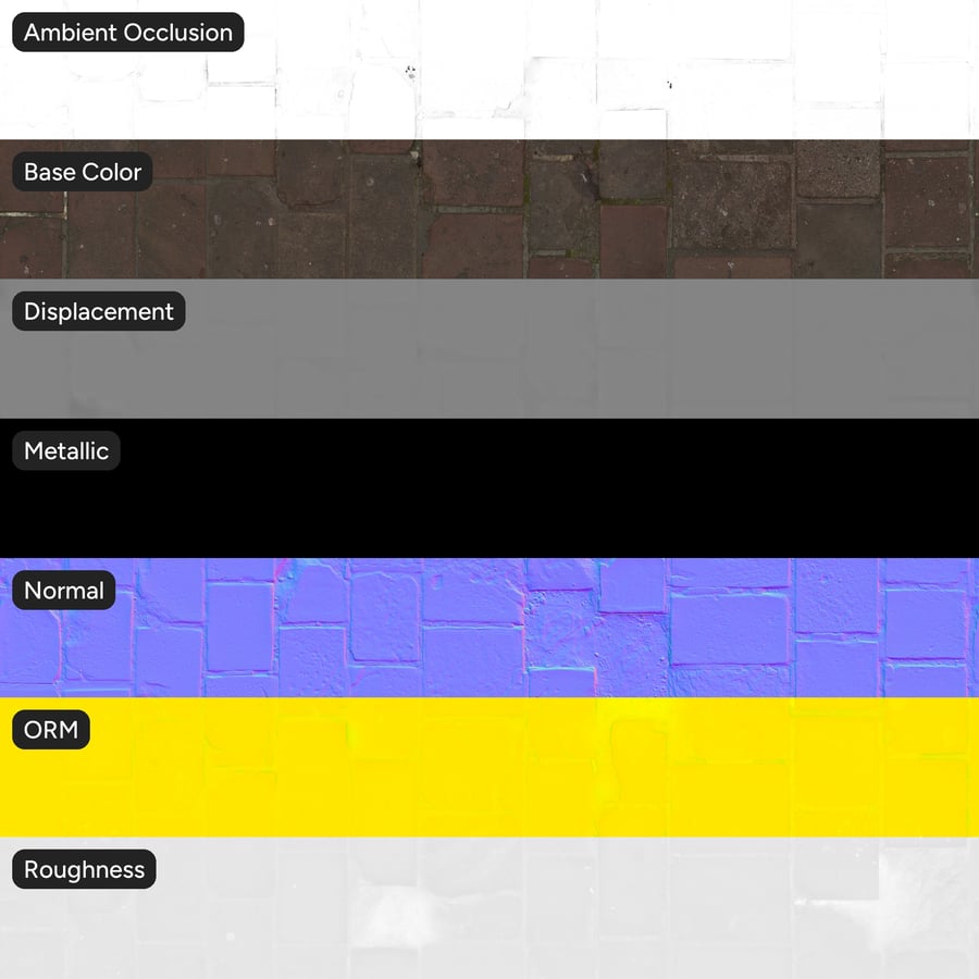 Texture de pavé usé, rouge