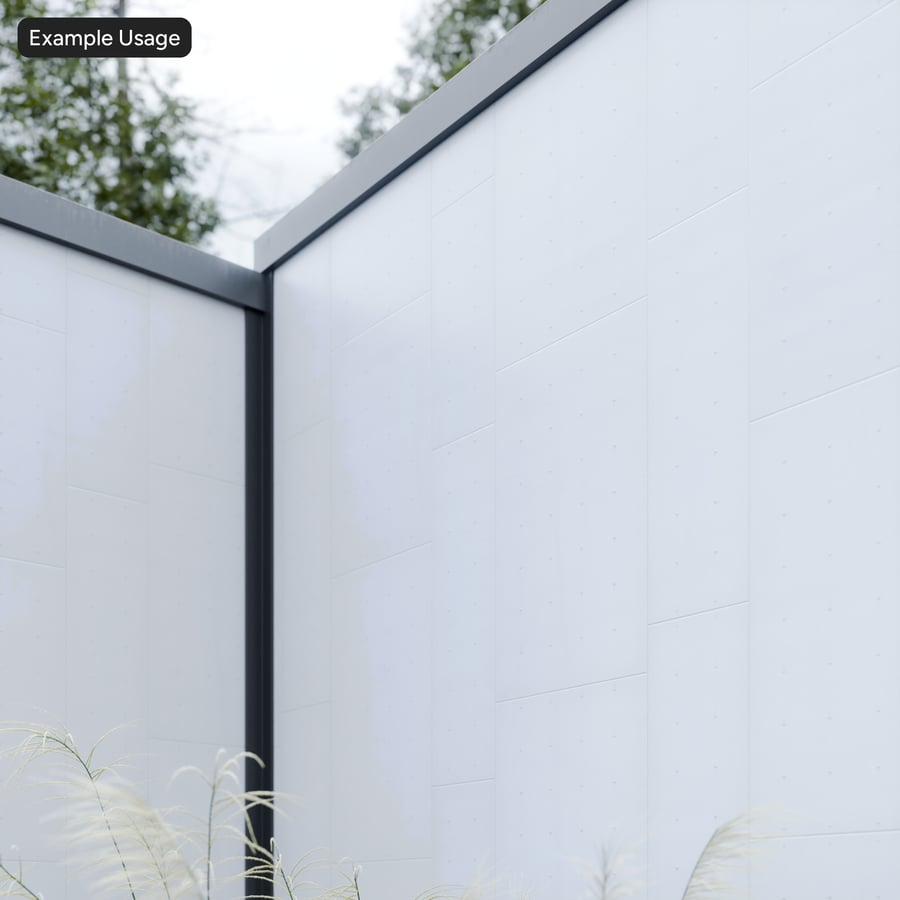 Painel de revestimento metálico com textura de rebites, branco