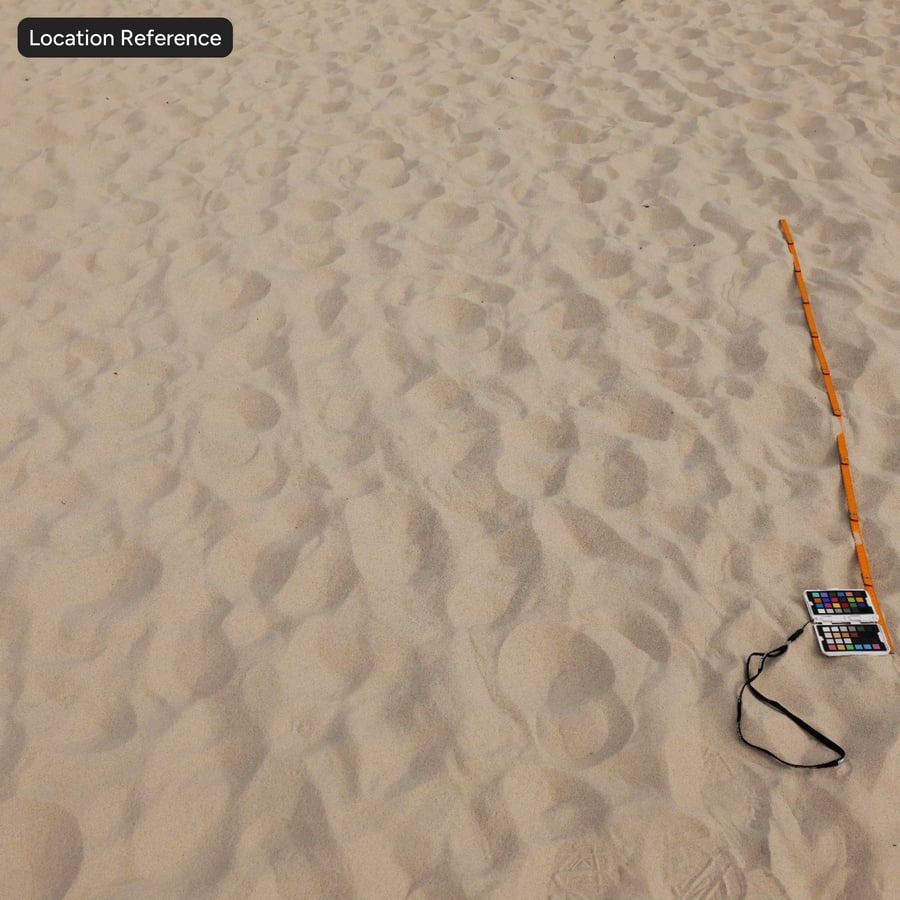 Fußabdrücke auf Sand Textur