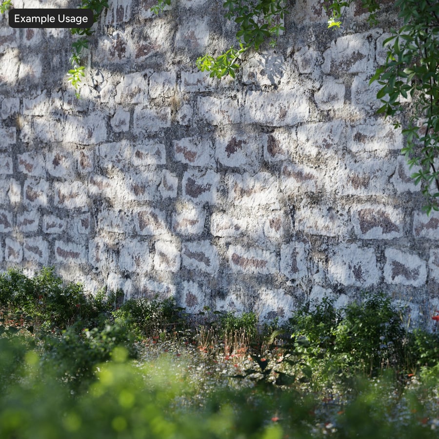 Whitewashed Stone Wall Texture