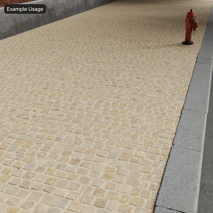 Jagged Cobblestone Texture, Yellow