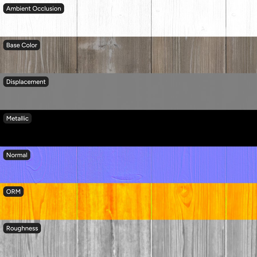 Smooth Spruce Wood Board Texture, Natural