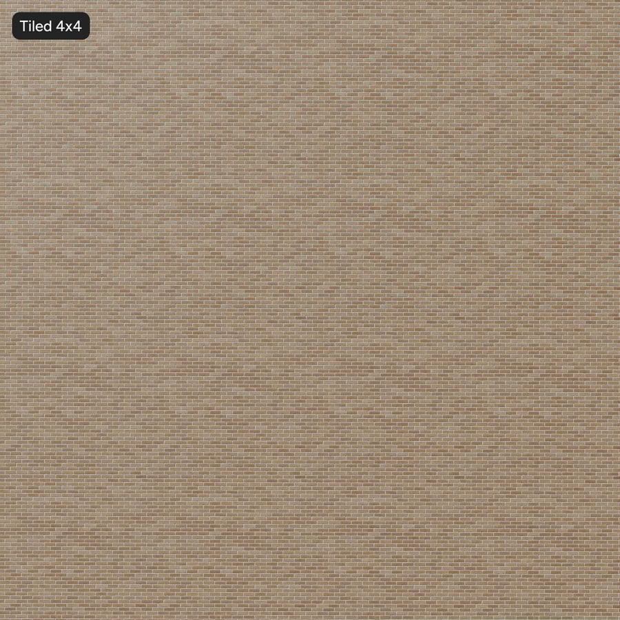 Smooth Running Bond Brick Wall Texture, Beige