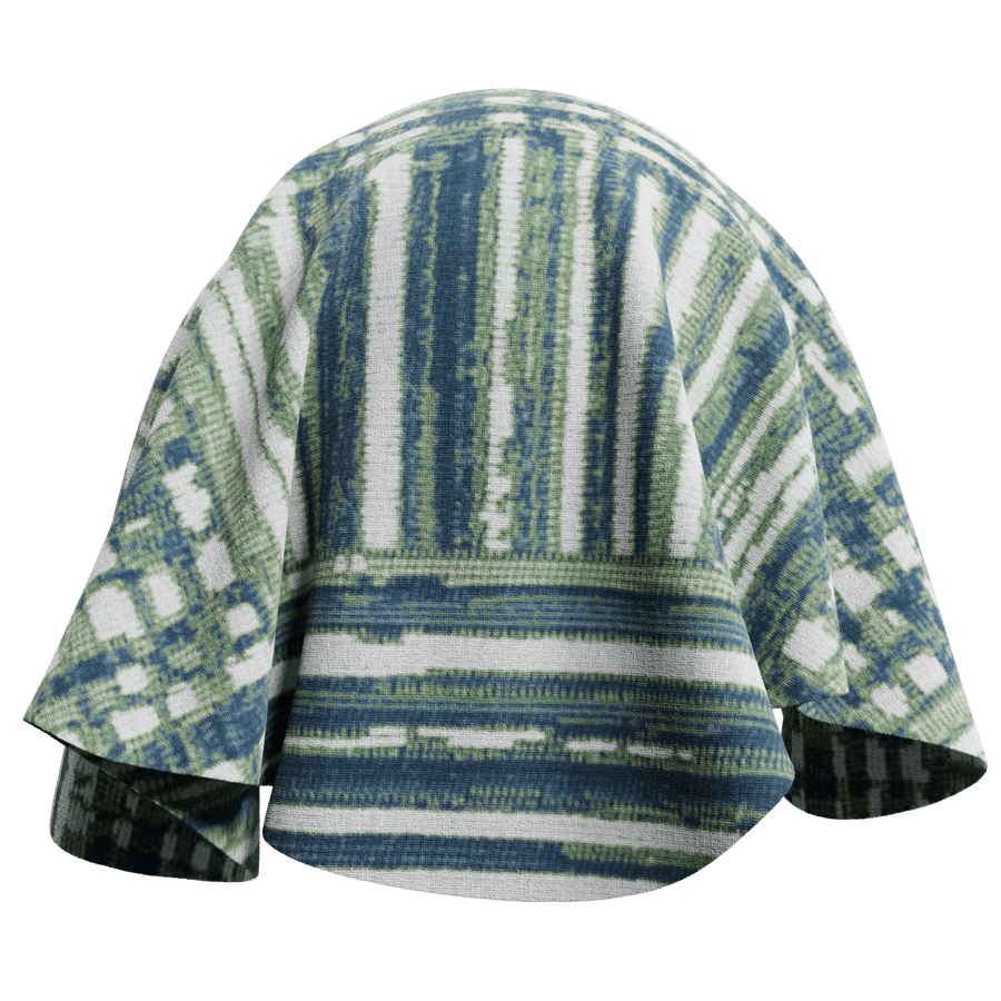 Ikat Stripe Upholstery Fabric Texture, Green