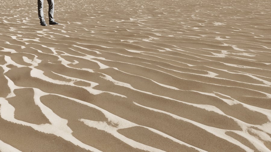 Textura de areia ondulada do deserto