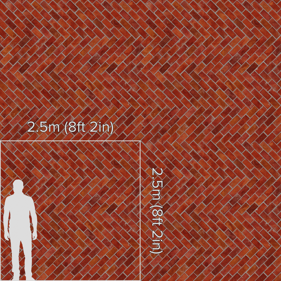 Herringbone Rectangle Terracotta Tile Texture