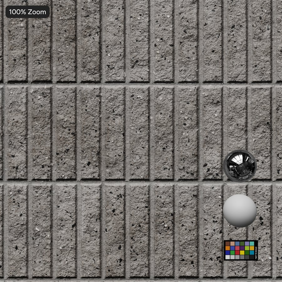 Fluted Concrete Block Wall Texture