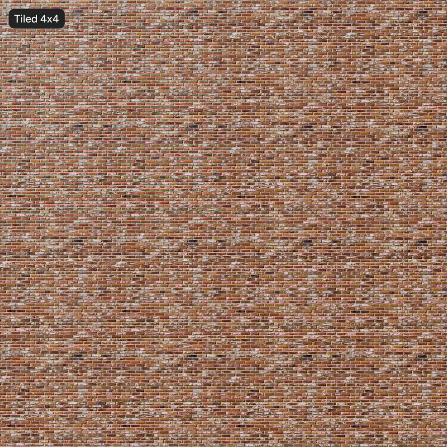 Reclaimed Running Bond Brick Wall Texture, Orange