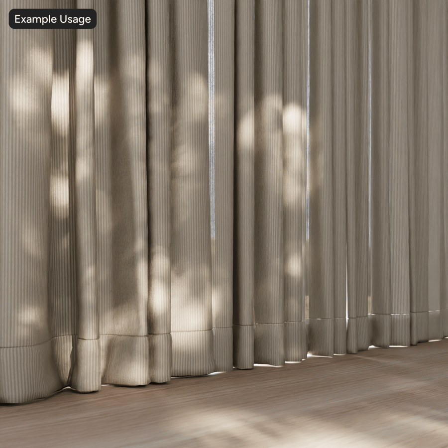 Tela jacquard a rayas Textura Drapery, Beige