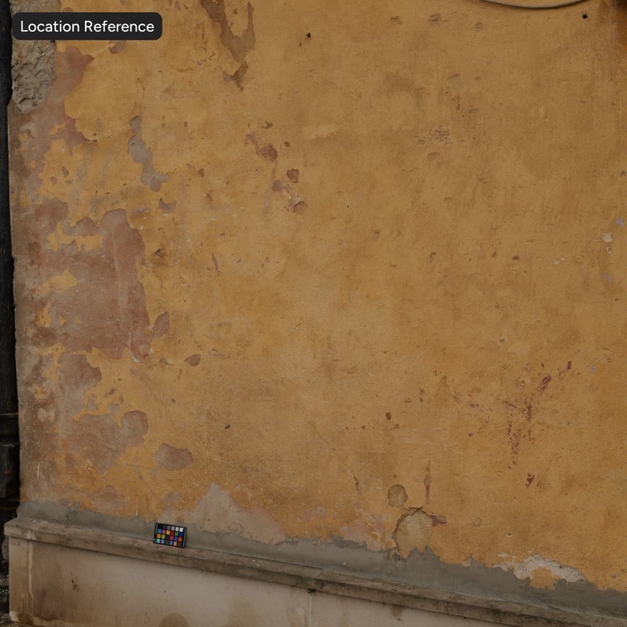 Pitted Painted Plaster Texture, Golden Dune