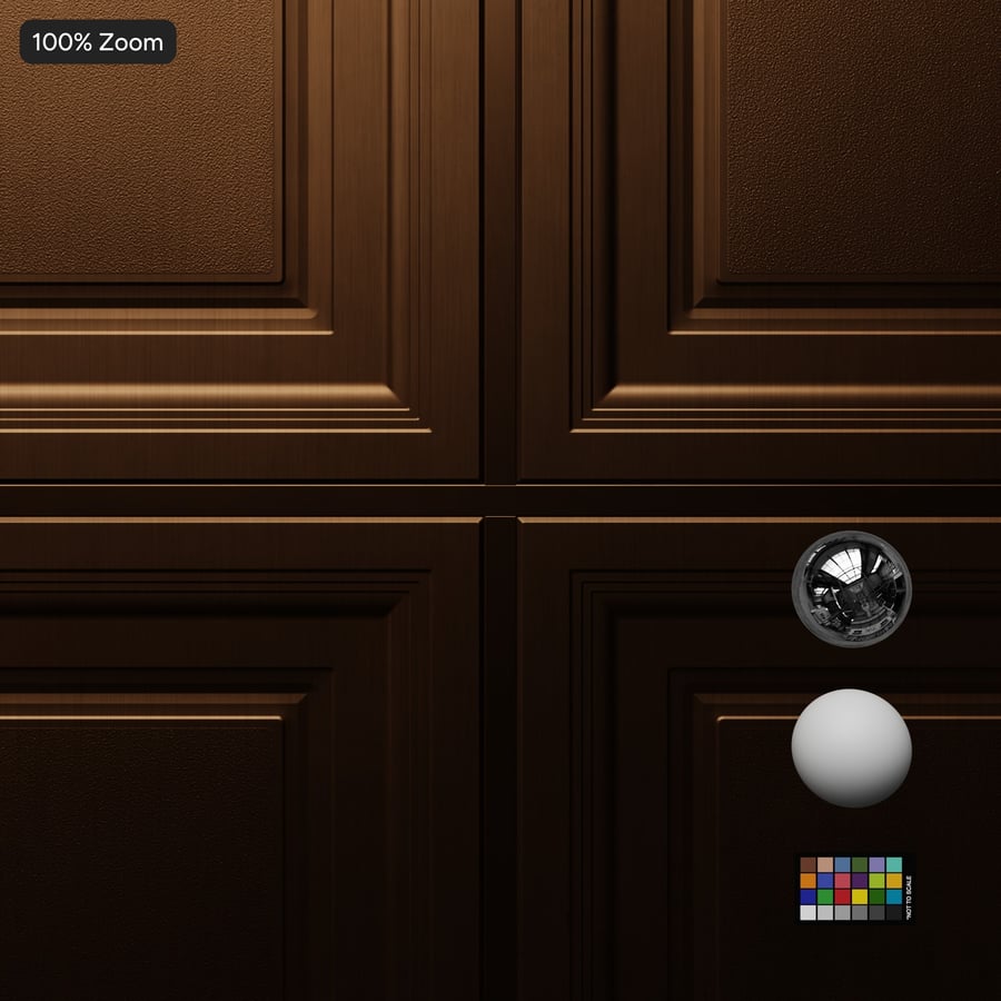 Faux métal embossé Texture de dalle de vinyle pour plafond, bronze