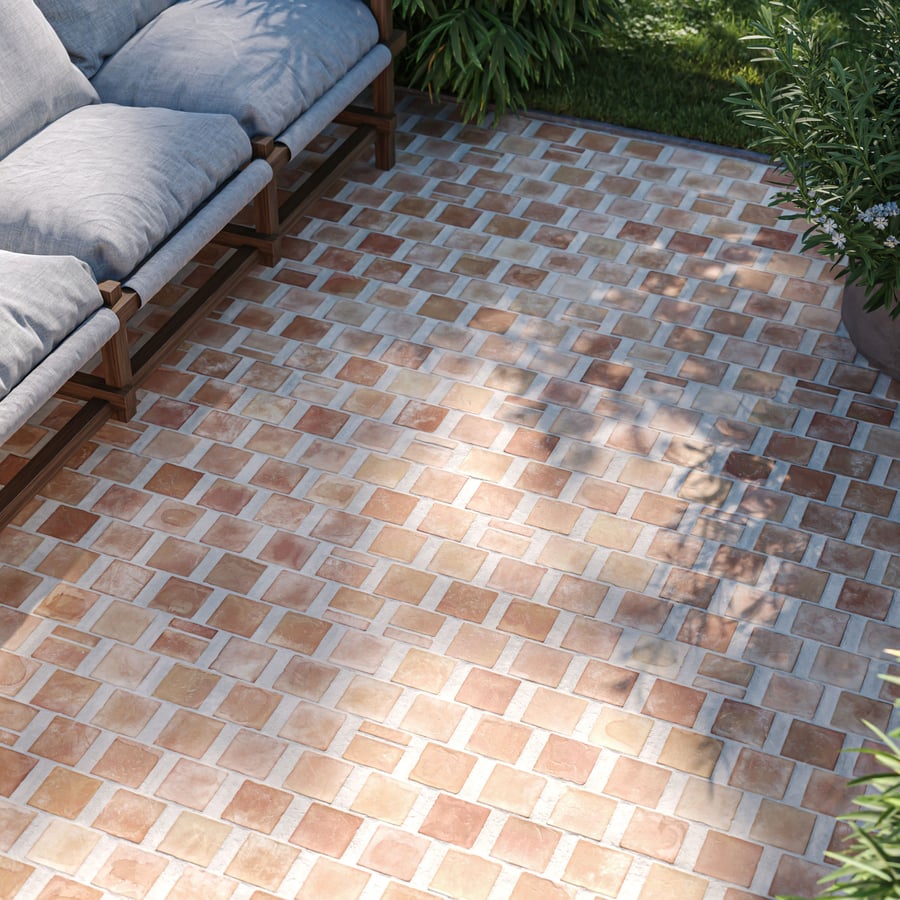 Square Spaced-Out Terracotta Tile Texture