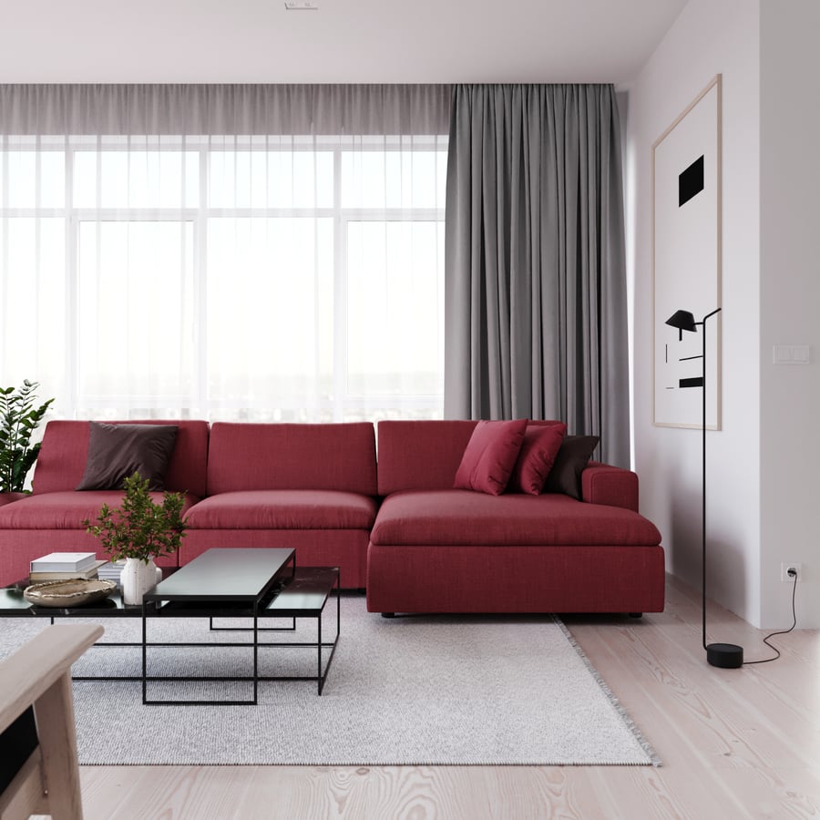 Replica Eldi Sofa Model, Red